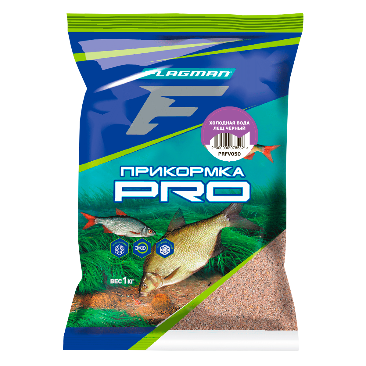 FLAGMAN Прикормка для рыбы PRO Холодная вода Лещ Черный 1кг 