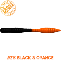 TM Fat Worm 3" -215 Black&Orange (Cheese)