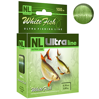 ЛЕСКА NL ULTRA WHITE FISH (БЕЛАЯ РЫБА) 100M 0,18MM