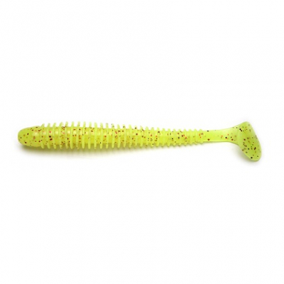Силиконовая приманка Keitech Swing Impact 4.5" - PAL #01 Chartreuse Red Flake