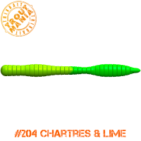 TM Fat Worm 3" -204 Chartres&Lime (Cheese)