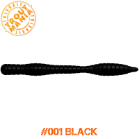 TM Fat Worm 3" -001 Black (Cheese)
