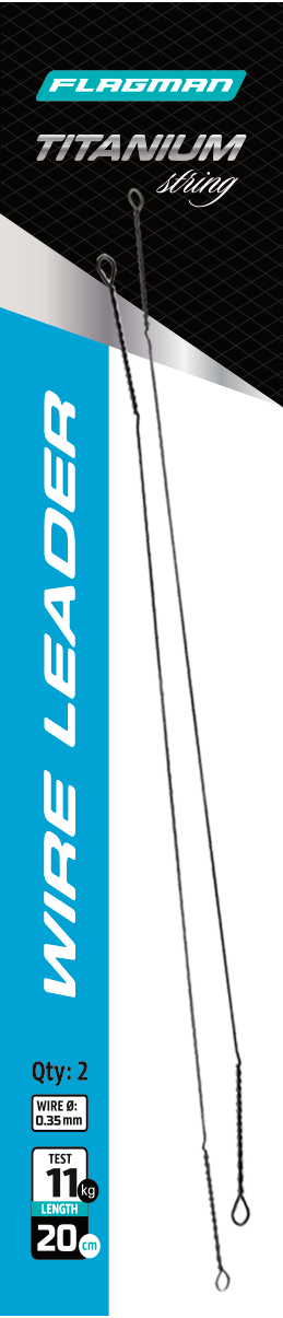 FLAGMAN Поводок скрутка  Wire Leader Titan 11кг 20см 0,35мм  2шт