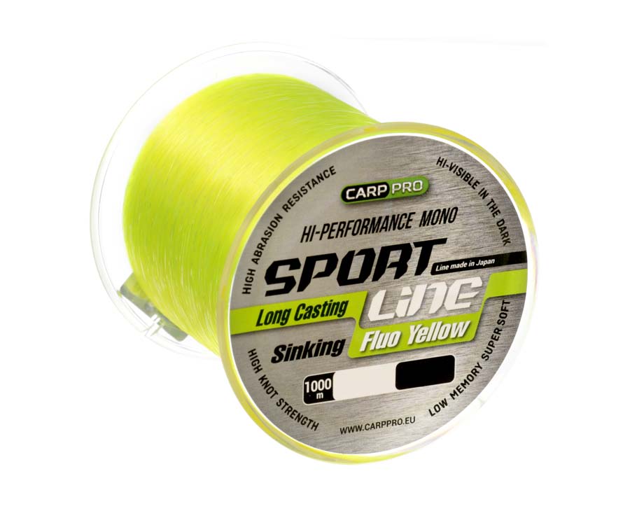 CARP PRO Леска Sport Line Fluo Yellow 1000м 0,335мм