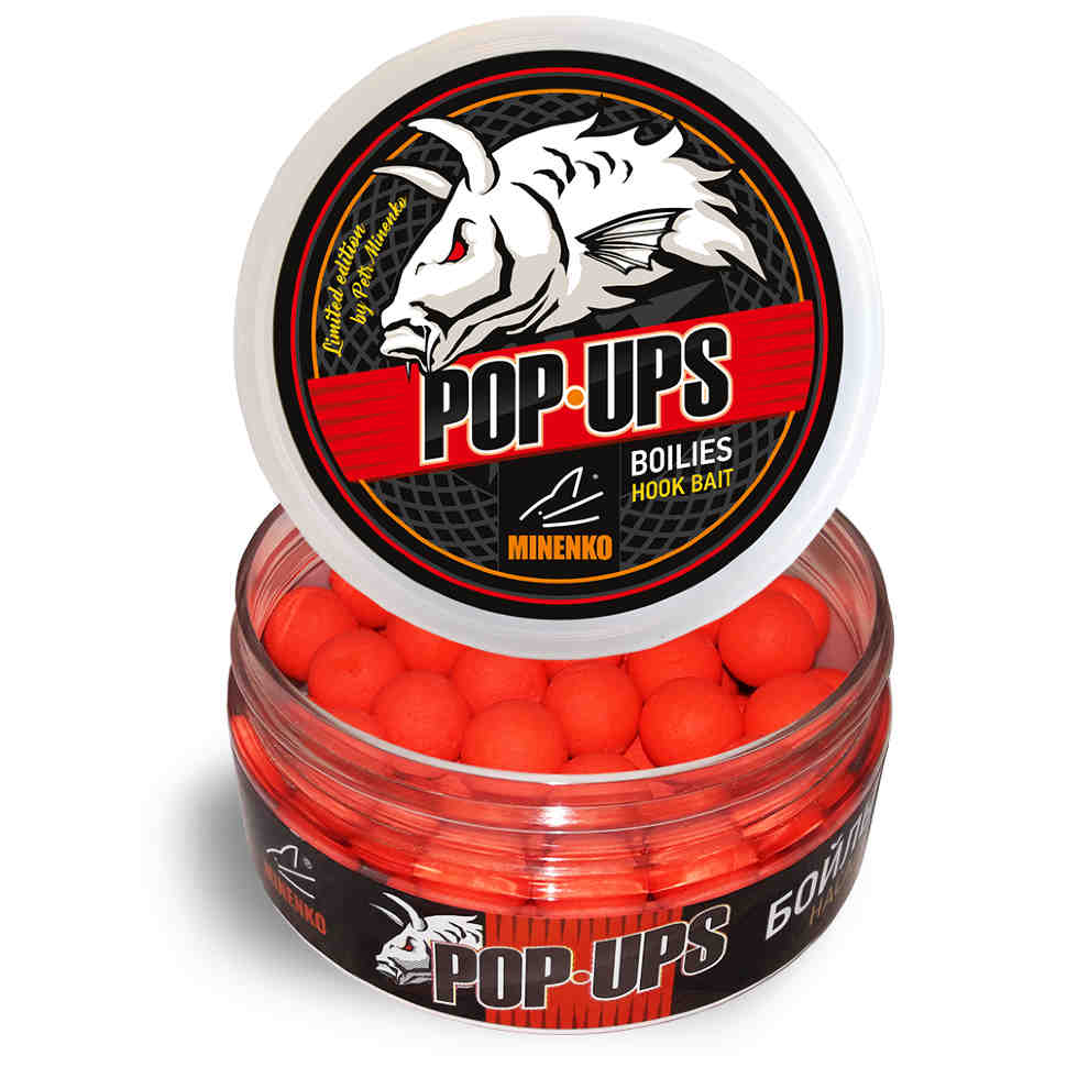 Бойлы плавающие MINENKO STRAWBERRY (Fluo) Pop-Up 14мм
