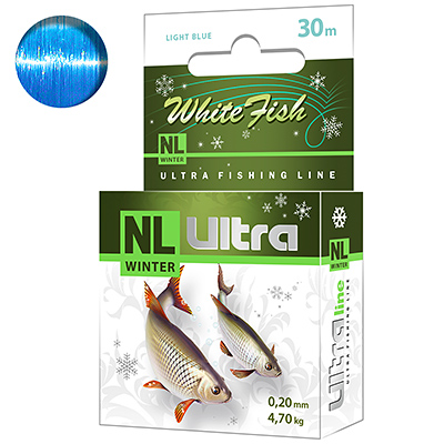 ЛЕСКА ЗИМНЯЯ NL ULTRA WHITE FISH (БЕЛАЯ РЫБА) 30M 0,20MM