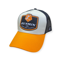 Бесболка Zetrix PVC-2402 оранжевый козырек/черная сетка