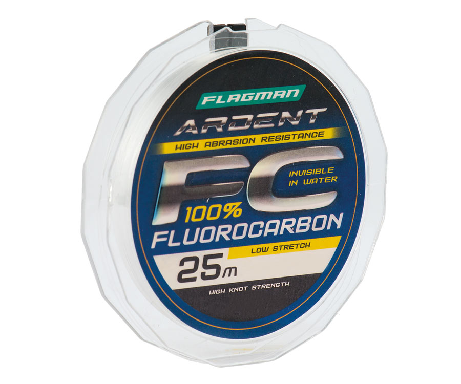 FLAGMAN Леска Ardent Fluorocarbon 25м 0,18мм 3,3кг/7,3lb