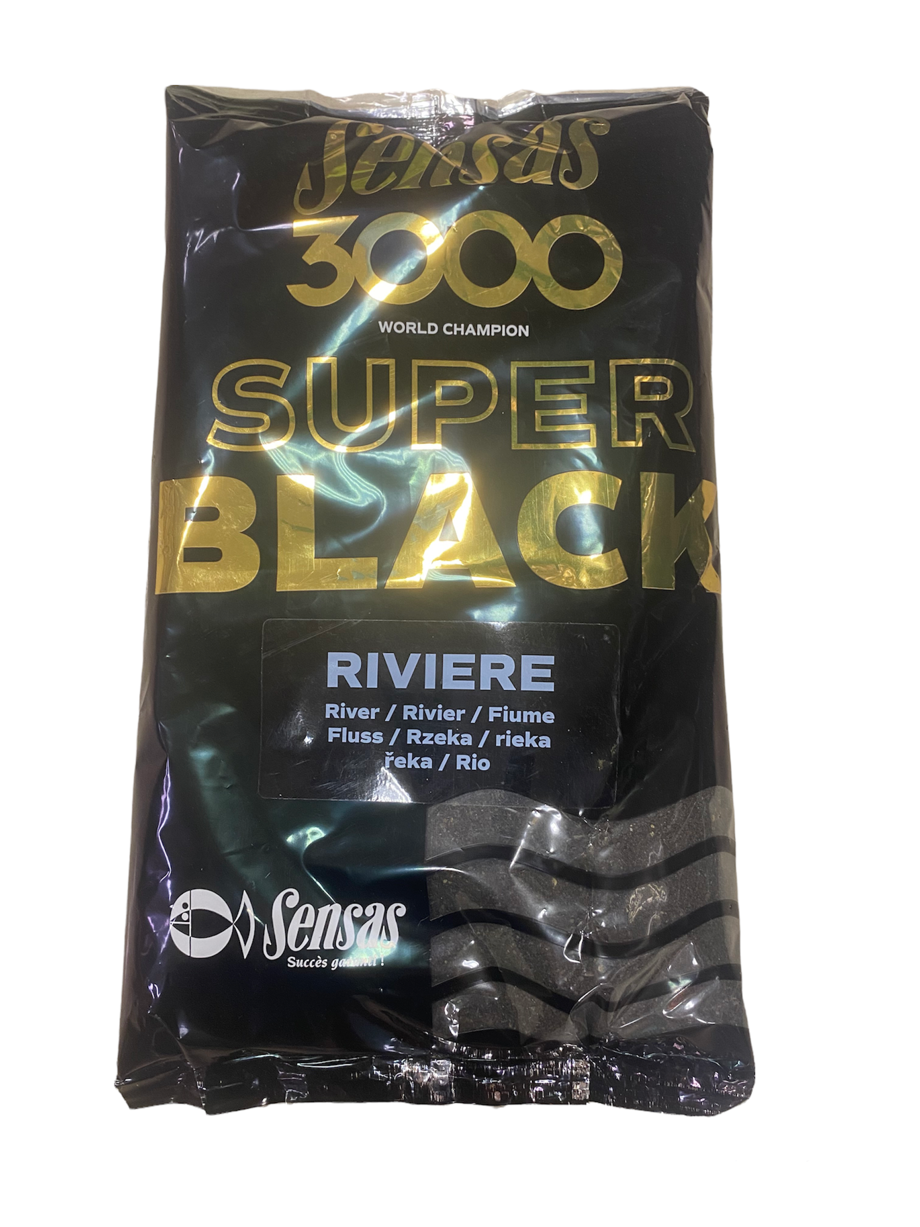 ПРИКОРМКА SENSAS 3000 SUPER BLACK RIVIERE 1КГ