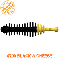TM Mouse Tail  2.0" -206 Black&Cheese (Cheese)	