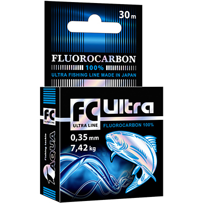 ЛЕСКА AQUA FC ULTRA FLUOROCARBON 100% 0,35MM 30M