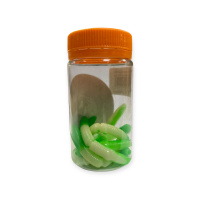 Приманка силиконовая BonBon Juicyworm 65мм  цвет D14 /8шт