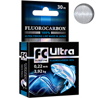 ЛЕСКА AQUA FC ULTRA FLUOROCARBON 100% 0,22MM 30M