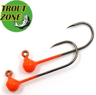 Джиг-головка Trout Zone 0,3гр крючок Kumho №6 (5шт в уп) оранжевый