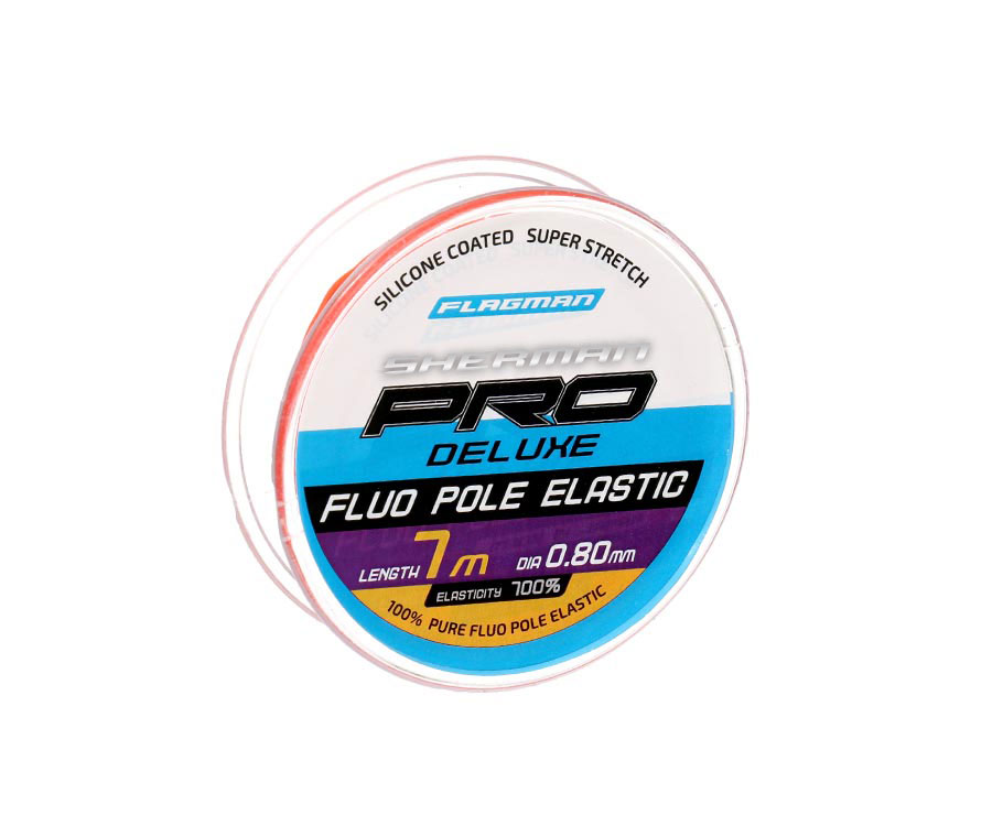 FLAGMAN Амортизатор для штекера Deluxe Fluo Pole Elastic 7м d0,8мм red
