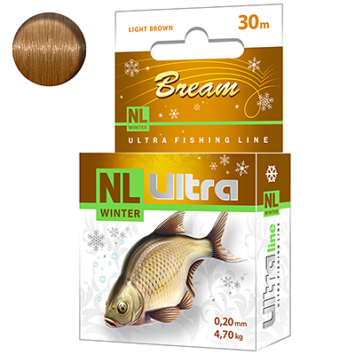 ЛЕСКА ЗИМНЯЯ NL ULTRA BREAM (ЛЕЩ) 30M 0,20MM