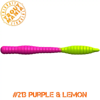 TM Fat Worm 3" -213 Purple&Lemon (Cheese)