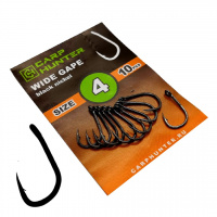 Крючки карповые CarpHunter WIDE GAPE №4 (black nickel) (10 шт.)