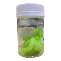 Приманка PETRO LURES STRETCH FETTI WORM 65мм цв.бел-зел.
