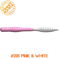 TM Fat Worm 3" -205 Pink&White (Cheese)