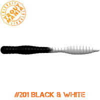 TM Fat Worm 3" -201 Black&White (Cheese)