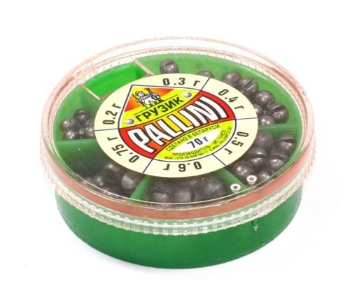 Набор грузил Pallini (дробь) 70гр. (0.2 - 0,75гр.)