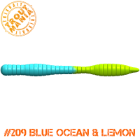 TM Fat Worm 3" -209 Blue Ocean&Lemon (Cheese)