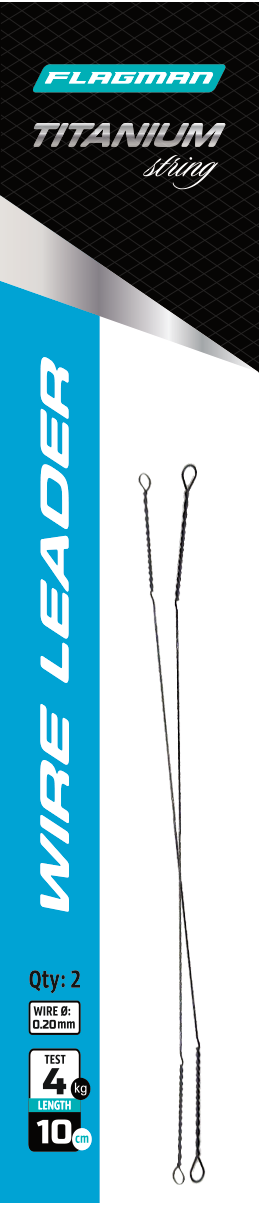 FLAGMAN Поводок скрутка  Wire Leader Titan 4кг 10см 0,20мм 2шт