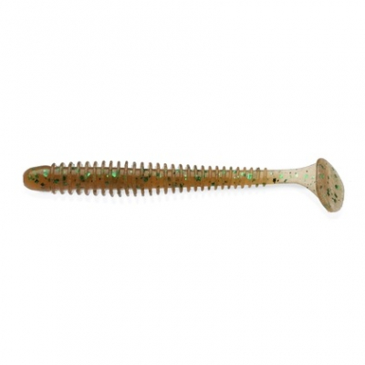 Силиконовая приманка Keitech Swing Impact 4.5" - EA#02 Peach Green FLK