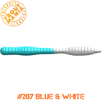 TM Fat Worm 3" -207 Blue&White (Cheese)