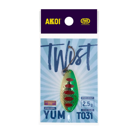 Блесна AKKOI TWIST форелевая YUM 2,5 g цвет Т031		