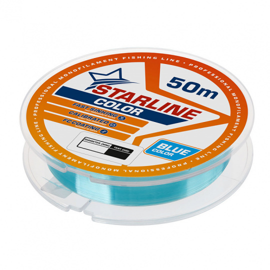 Монофильная леска Starline Color 50m blue 0,080mm