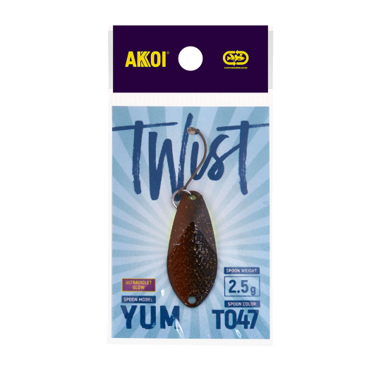 Блесна AKKOI TWIST форелевая YUM 2,5 g цвет Т047			