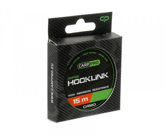 CARP PRO Поводковый материал Soft Coated Hooklink Camo 20lb 15м