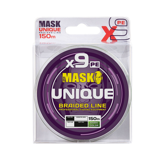 Леска плетёная AKKOI MASK UNIQUE X9-150m (khaki) d0,10mm	