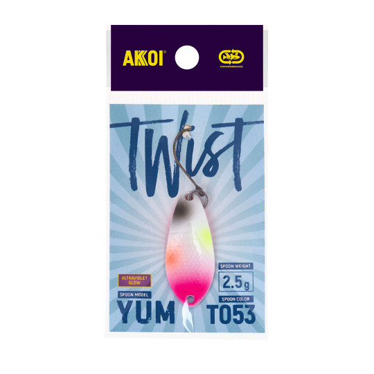Блесна AKKOI TWIST форелевая YUM 2,5 g цвет Т053						