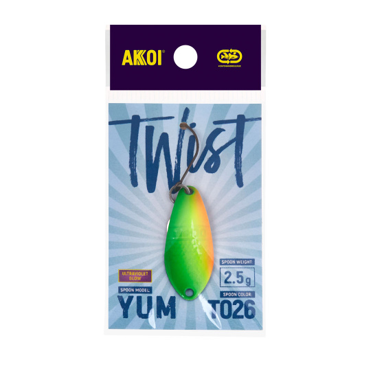 Блесна AKKOI TWIST форелевая YUM 2,5 g цвет Т026								