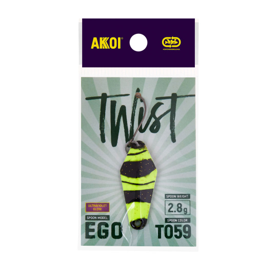 Блесна AKKOI TWIST форелевая EGO 2,8 g цвет Т059					