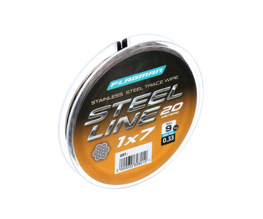 FLAGMAN Поводковый материал Stainless Steel X7 9кг 20м d0,33мм