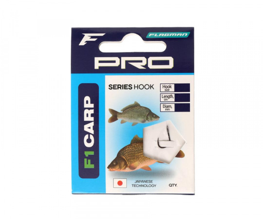 FLAGMAN Поводок готовый Pro F1 Carp Hooks №14 7шт