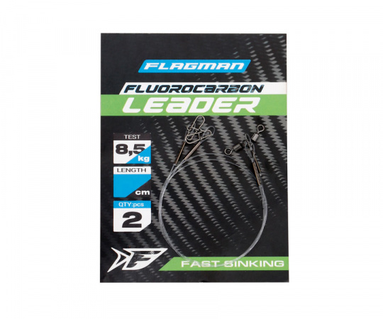 FLAGMAN Поводок Fluorocarbon Leader 8,5кг 30см 0,40мм 2шт