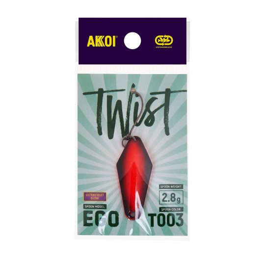 Блесна AKKOI TWIST форелевая EGO 2,8 g цвет Т003						