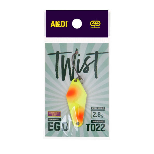 Блесна AKKOI TWIST форелевая EGO 2,8 g цвет Т022