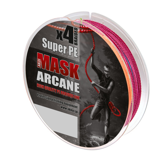 Леска плетёная AKKOI MaskArcane X4-200 (multi color) d0,24mm			