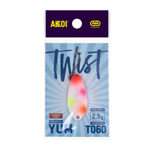 Блесна AKKOI TWIST форелевая YUM 2,5 g цвет Т060					