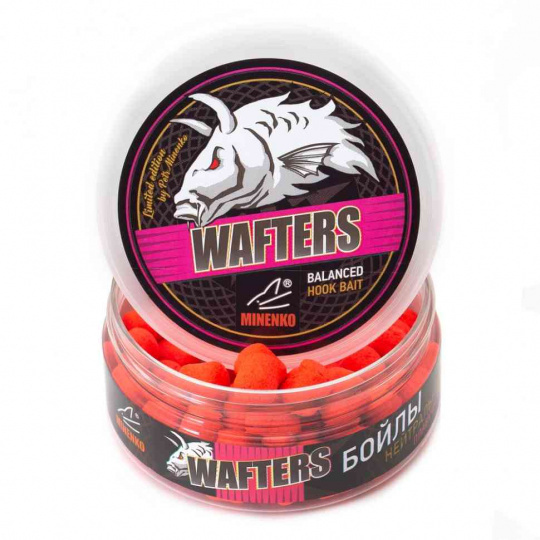 Насадочные бойлы MINENKO WAFTERS DUMBELLS STRAWBERRY 11x14мм