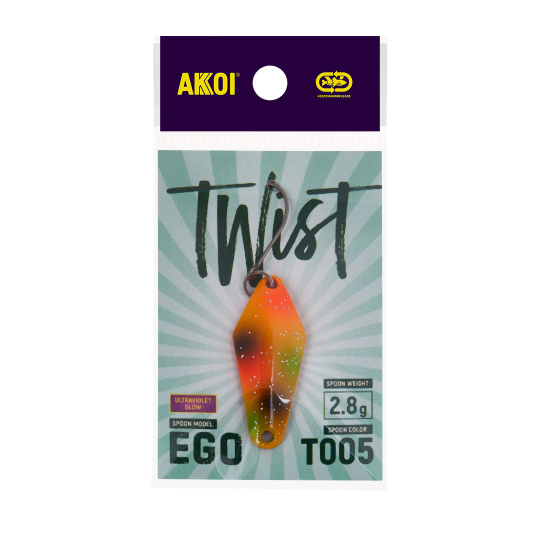 Блесна AKKOI TWIST форелевая EGO 2,8 g цвет Т005						