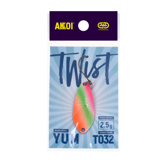 Блесна AKKOI TWIST форелевая YUM 2,5 g цвет Т032		