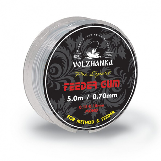 Фидерная резина "Feeder Gum" 0.5мм/5м цв. прозрачный	