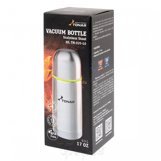 Термос (HS.TM-020-LG) 500ML (дополн.пласт.чашка) TONAR